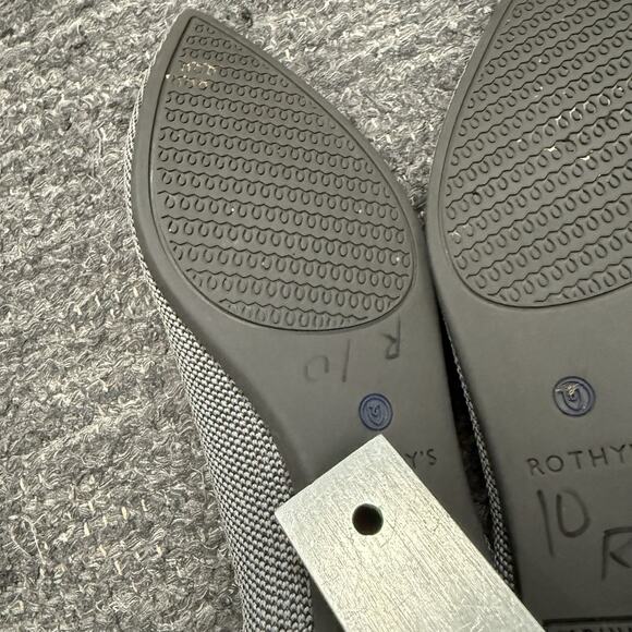 Rothys Ballet Flat Shoes Women 8.5 Gray Pointed Toe Slip On Career Washable - Picture 8 of 13